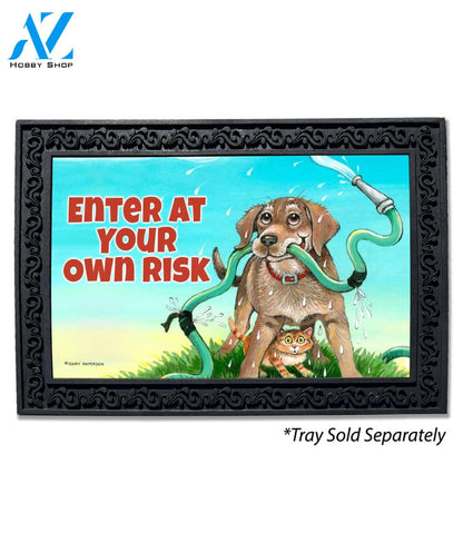 Take Cover Pup Doormat - 18" x 30"