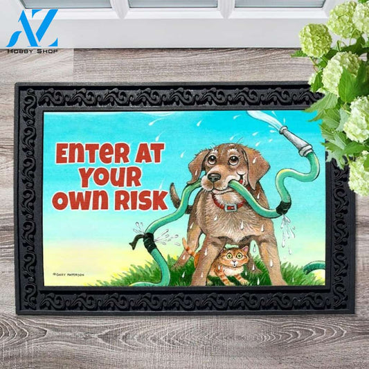 Take Cover Pup Doormat - 18" x 30"