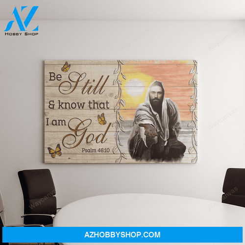 Take Jesus's hand - Be still and know that I am God - Jesus Landscape Canvas Prints - Wall Art