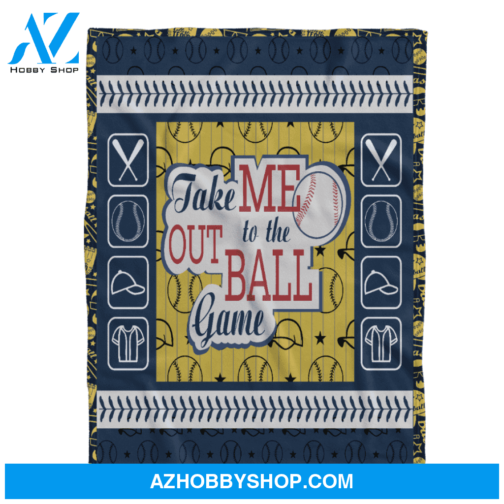 Take Me Out To The Ball Game, Soft Blankets, Fleece Blankets.Gift Home Decor Bedding Couch Sofa Soft and Comfy Cozy