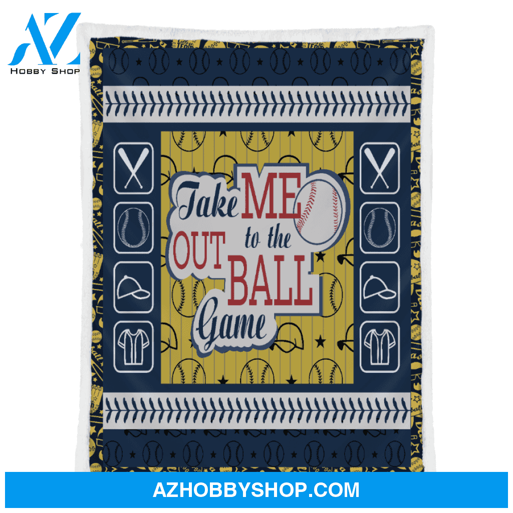 Take Me Out To The Ball Game, Soft Blankets, Fleece Blankets.Gift Home Decor Bedding Couch Sofa Soft and Comfy Cozy