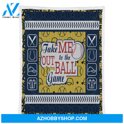 Take Me Out To The Ball Game, Soft Blankets, Fleece Blankets.Gift Home Decor Bedding Couch Sofa Soft and Comfy Cozy