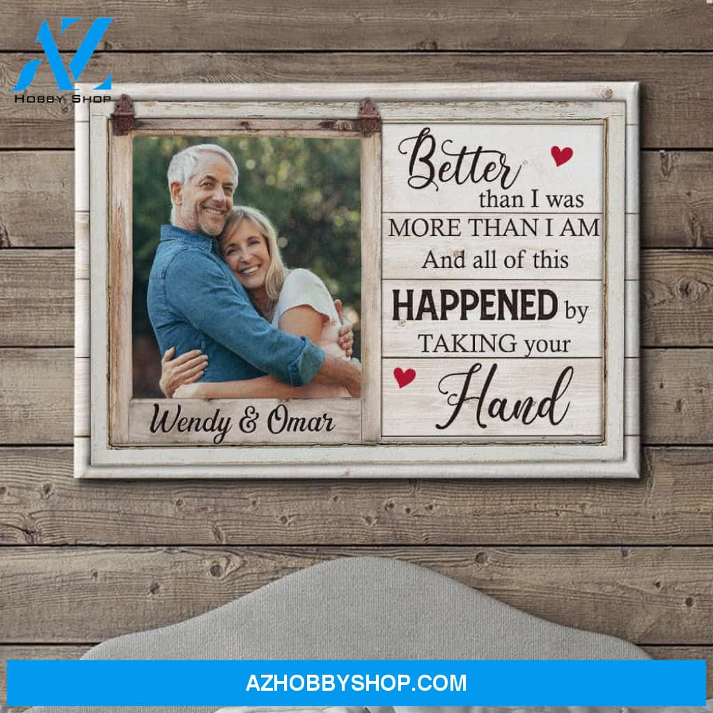 Taking Your Hand - Personalized Custom Photo Canvas