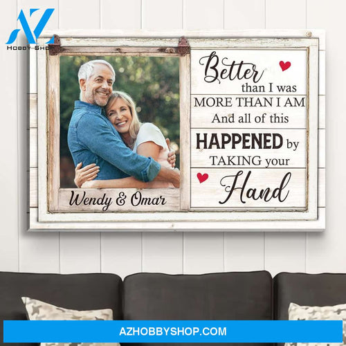 Taking Your Hand - Personalized Custom Photo Canvas