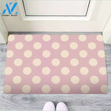 Tan Polka Dot Door Mat