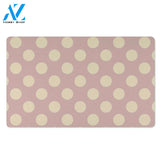 Tan Polka Dot Door Mat