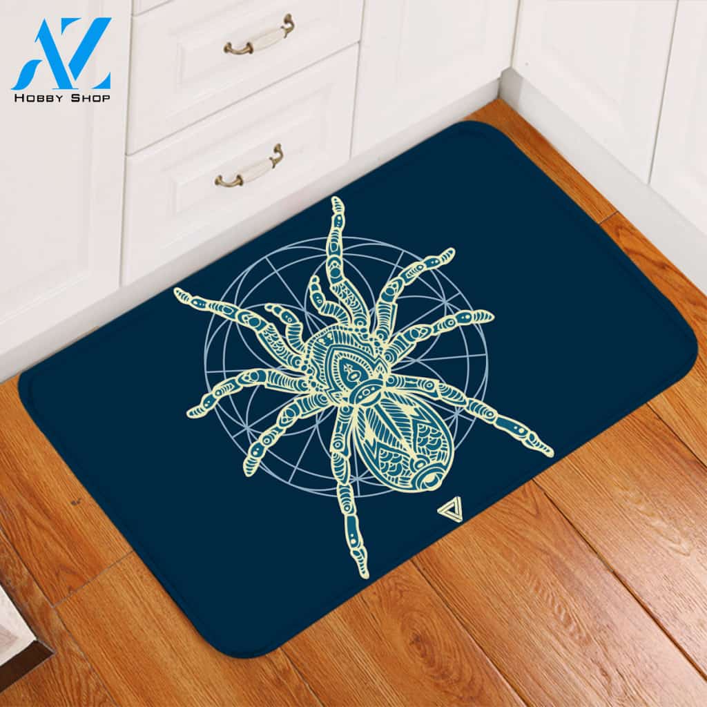 Tarantula Blue Door Mat