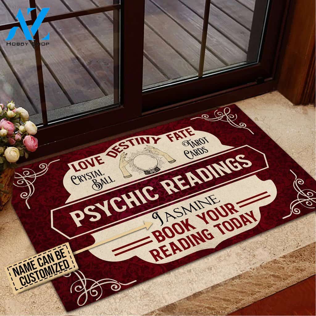 Tarot Psychic Readings Red Custom Doormat | Welcome Mat | House Warming Gift