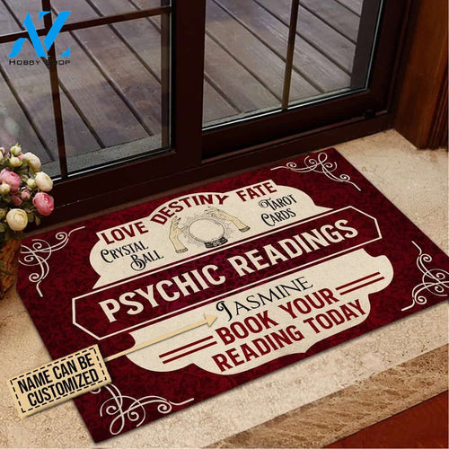 Tarot Psychic Readings Red Custom Doormat | Welcome Mat | House Warming Gift