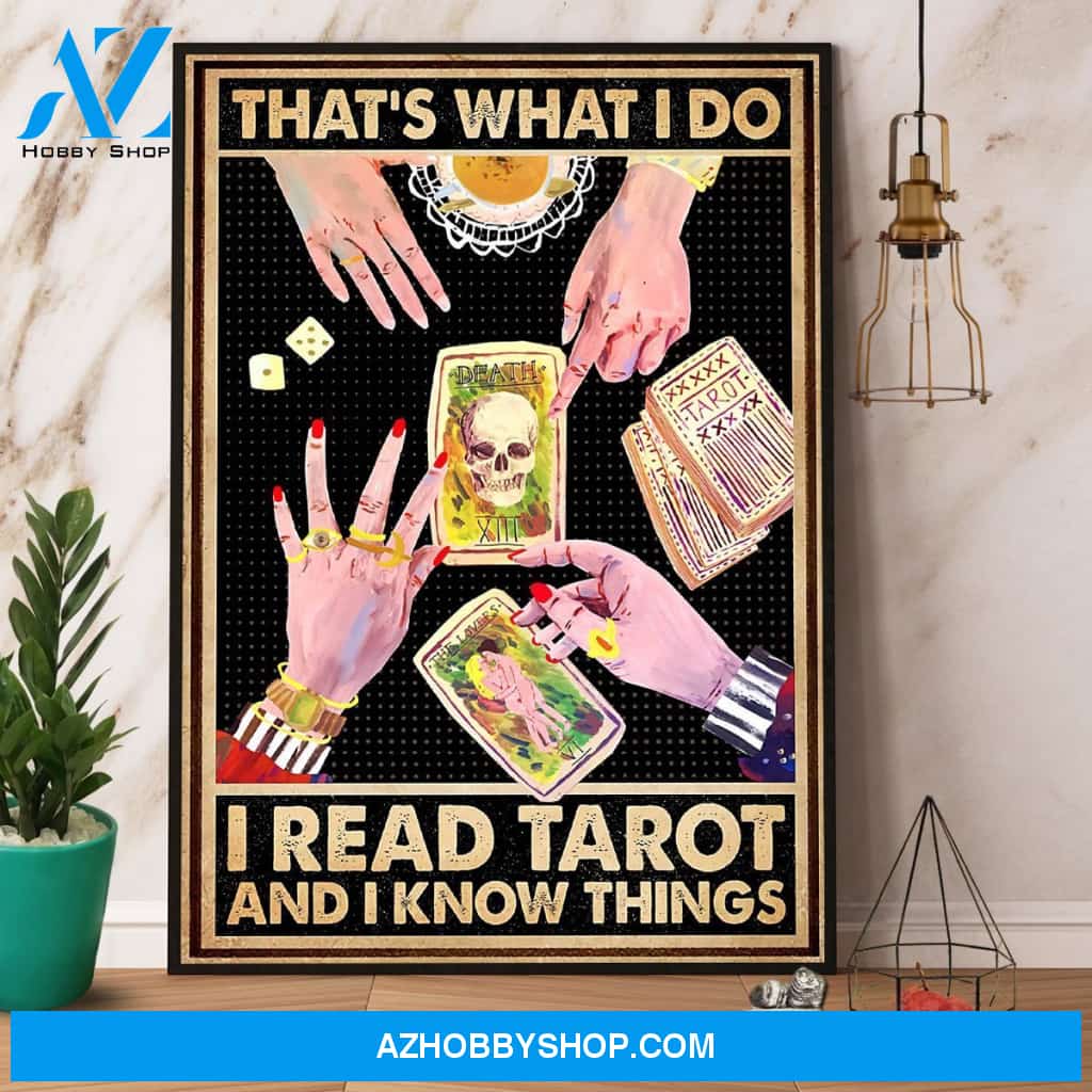 Tarot That’S What I Do I Read Tarot And I Know Things Canvas And Poster, Wall Decor Visual Art