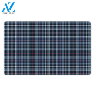 Tartan Blue Plaid Door Mat