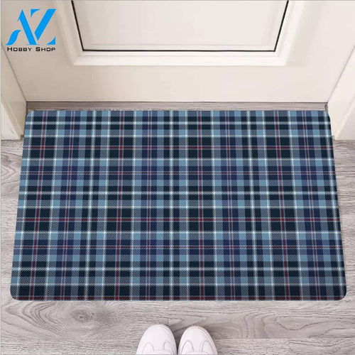 Tartan Blue Plaid Door Mat