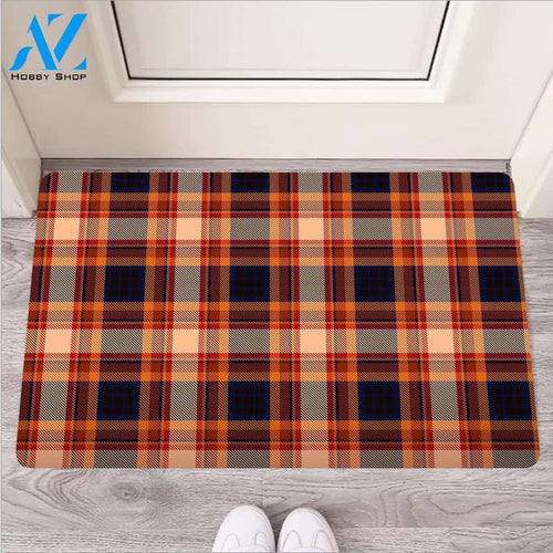 Tartan Brown Plaid Door Mat