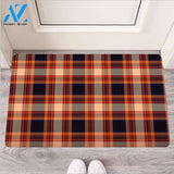 Tartan Brown Plaid Door Mat