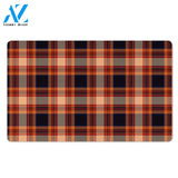 Tartan Brown Plaid Door Mat