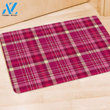 Tartan Pink Plaid Door Mat