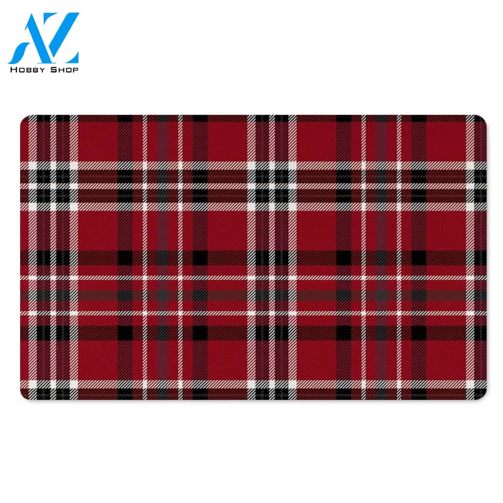 Tartan Plaid Print Door Mat