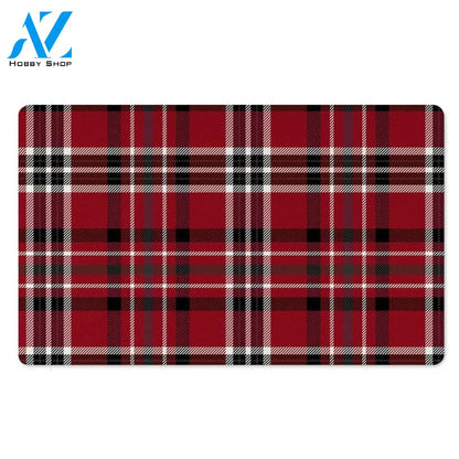 Tartan Plaid Print Door Mat