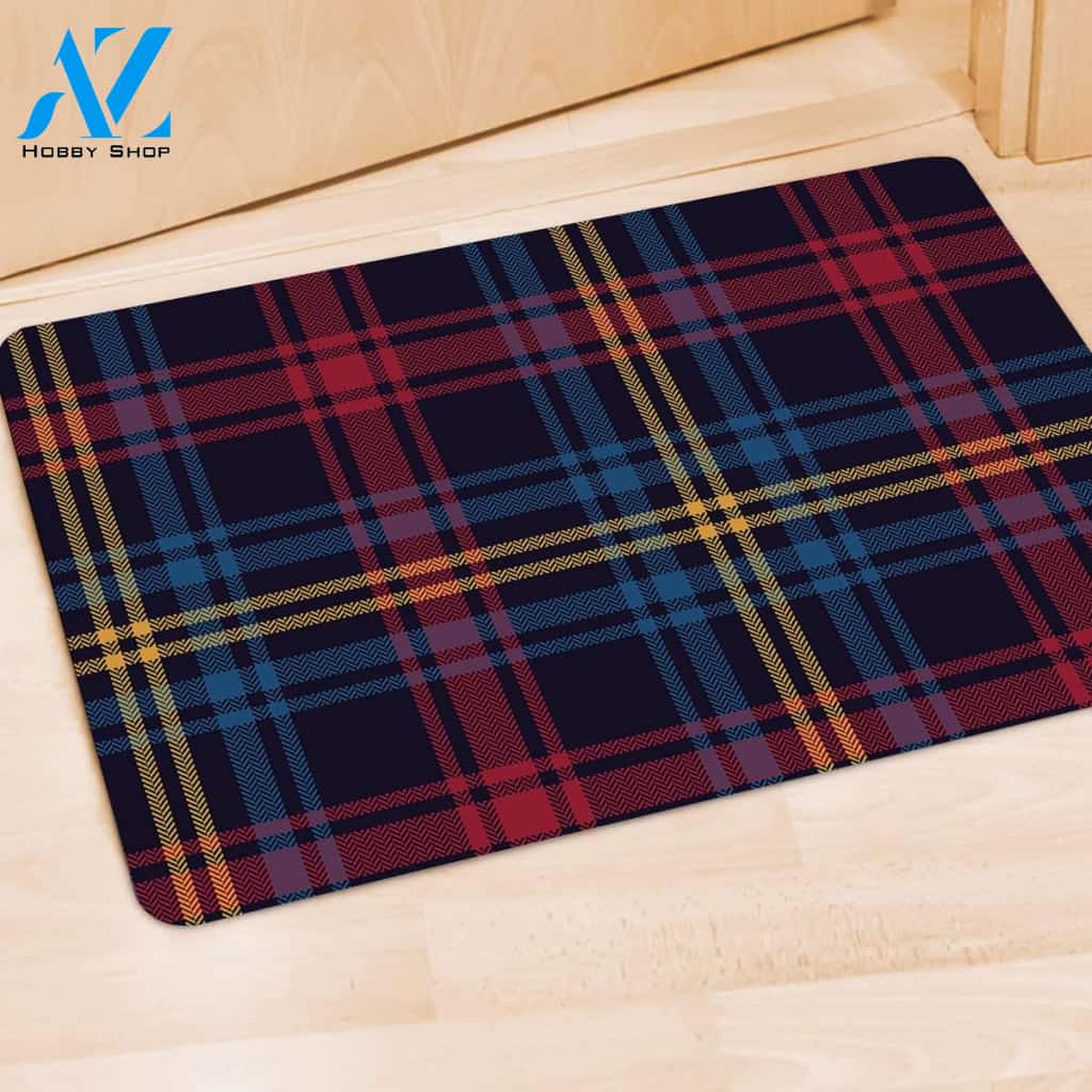 Tartan Print Door Mat