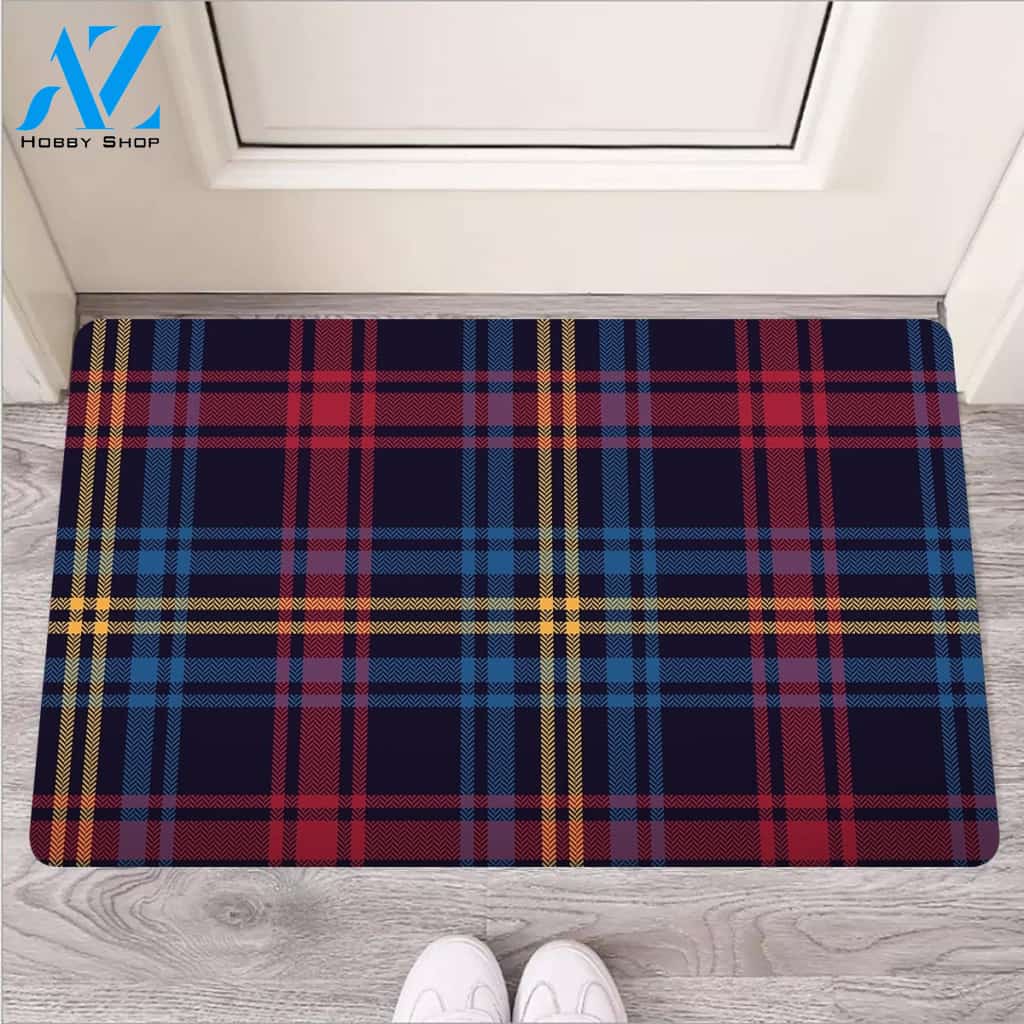 Tartan Print Door Mat