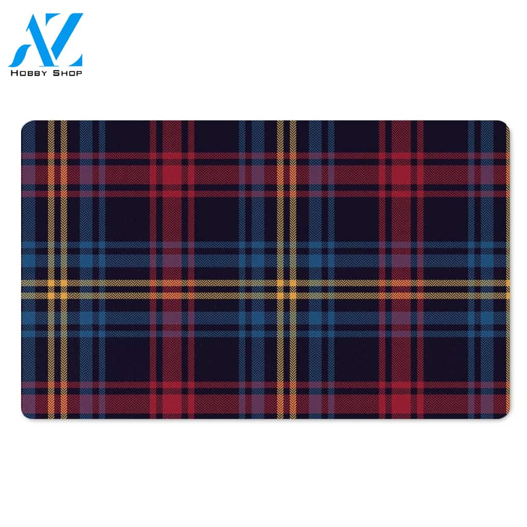 Tartan Print Door Mat