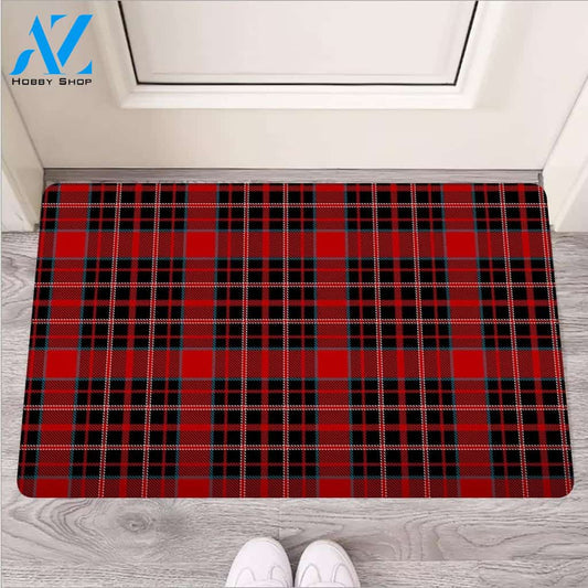 Tartan Red Plaid Door Mat