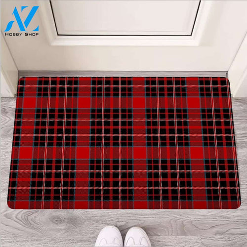Tartan Red Plaid Door Mat
