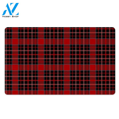 Tartan Red Plaid Door Mat