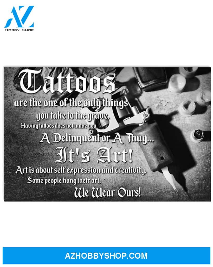 Tattoo Canvas Wall Art, Wall Decor Visual Art Unique Gifts
