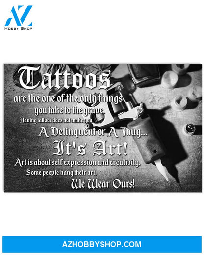 Tattoo Canvas Wall Art, Wall Decor Visual Art Unique Gifts