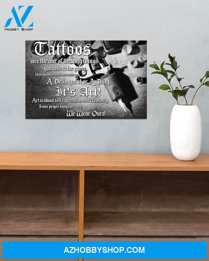 Tattoo Canvas Wall Art, Wall Decor Visual Art Unique Gifts
