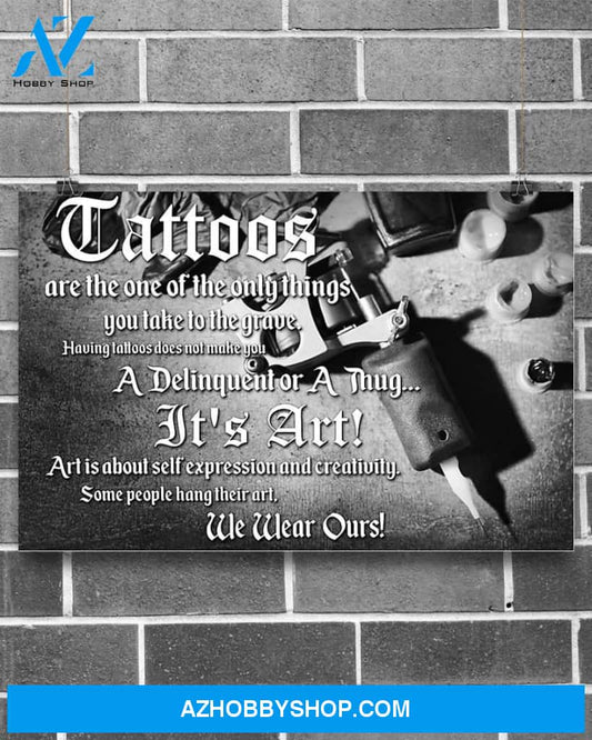 Tattoo Canvas Wall Art, Wall Decor Visual Art Unique Gifts