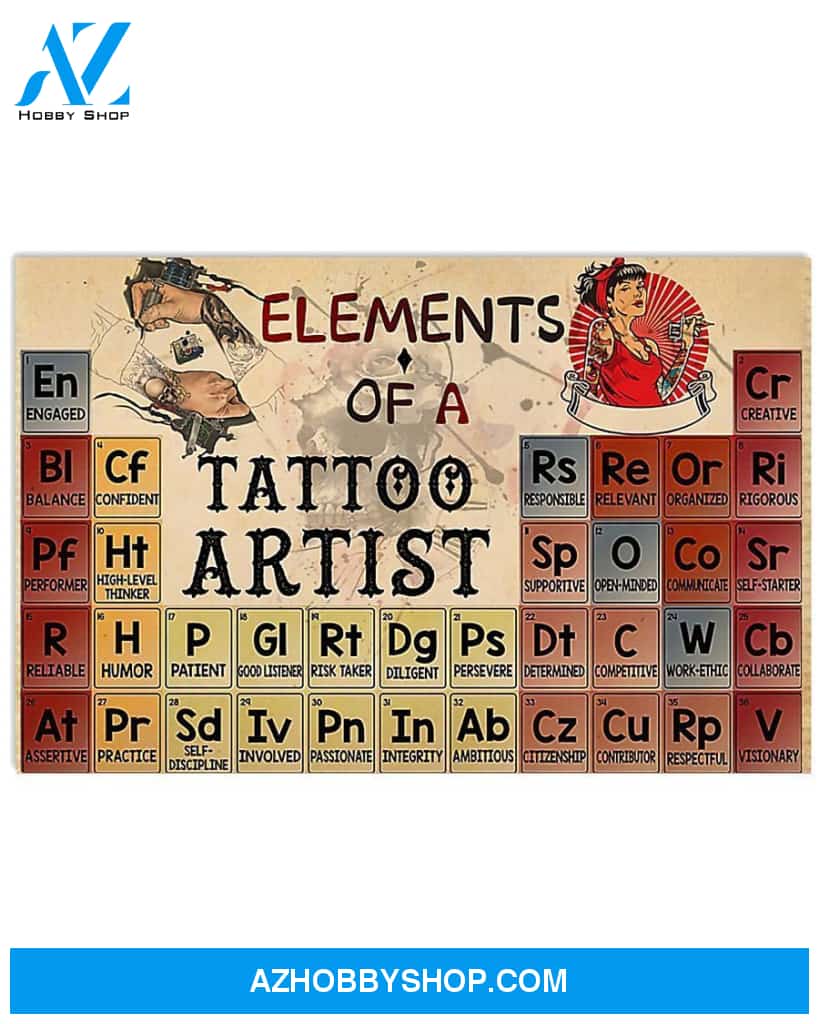 Tattoo Elements Of A Tattoo Artist Canvas Decor, Wall Decor Visual Art