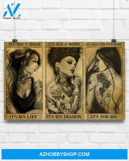 Tattoos It's My Life Canvas Art Prints, Wall Art Prints