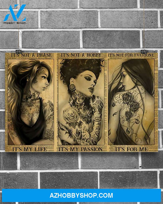 Tattoos It's My Life Canvas Art Prints, Wall Art Prints
