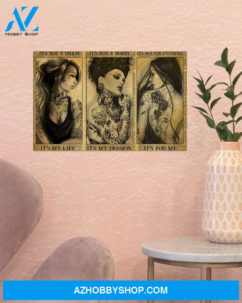 Tattoos It's My Life Canvas Art Prints, Wall Art Prints