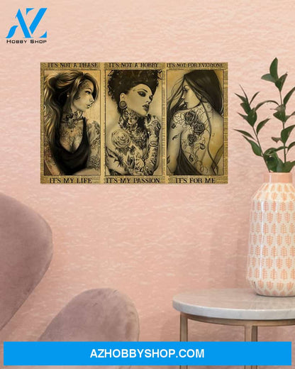 Tattoos It's My Life Canvas Art Prints, Wall Art Prints