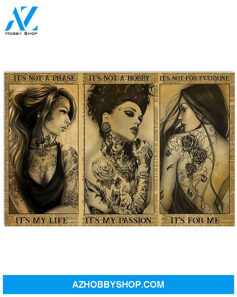 Tattoos It's My Life Canvas Art Prints, Wall Art Prints
