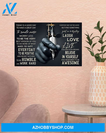 Top #45 Tattoos Today Is A Good Day Canvas Wall Art, Wall Decor Visual Art
