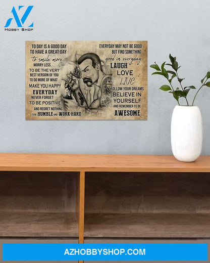 Tattoos Today Is A Good Day Canvas Wall Art, Wall Decor Visual Art