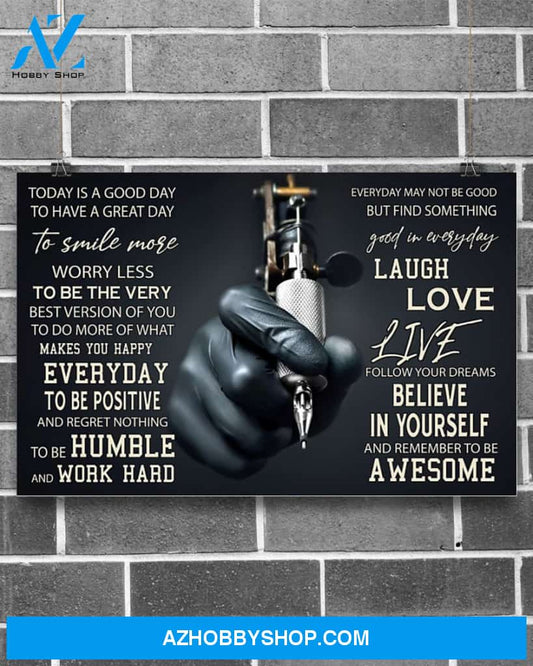 Top #45 Tattoos Today Is A Good Day Canvas Wall Art, Wall Decor Visual Art
