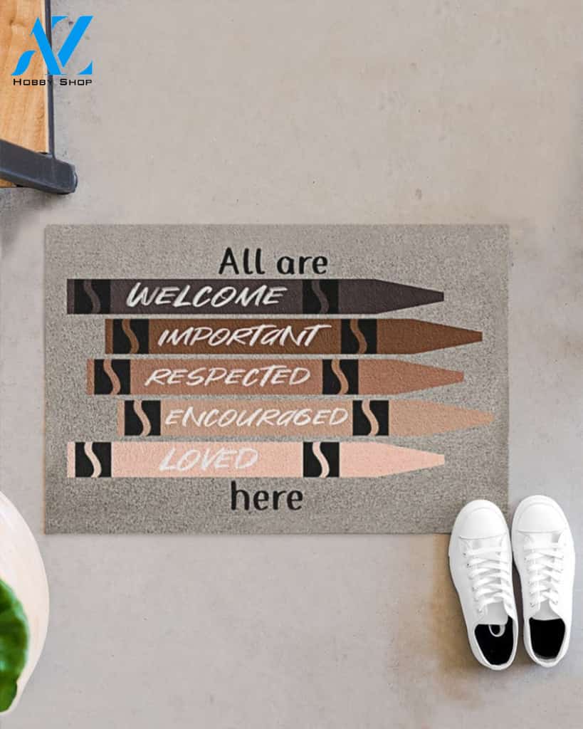 Teacher All Are Welcome Doormat Welcome Mat House Warming Gift Home Decor Funny Doormat Gift Idea