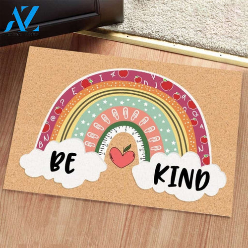 Teacher Be Kind Rainbow Welcome Doormat Welcome Mat House Warming Gift Home Decor Funny Doormat Gift Idea
