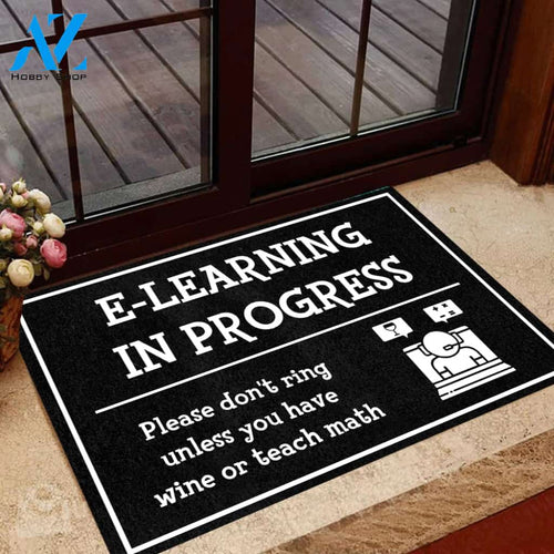 Teacher Doormat Teacher E-Learning In Progress Doormat Welcome Mat House Warming Gift Home Decor Funny Doormat Gift Idea