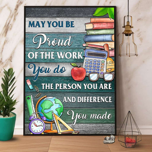 Teacher The Person You Are And Difference You Made Paper Poster No Frame Matte Canvas Wall Decor