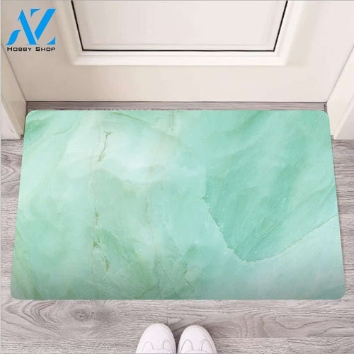 Teal Marble Door Mat