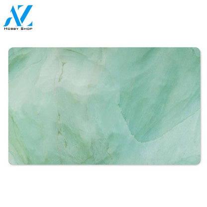 Teal Marble Door Mat