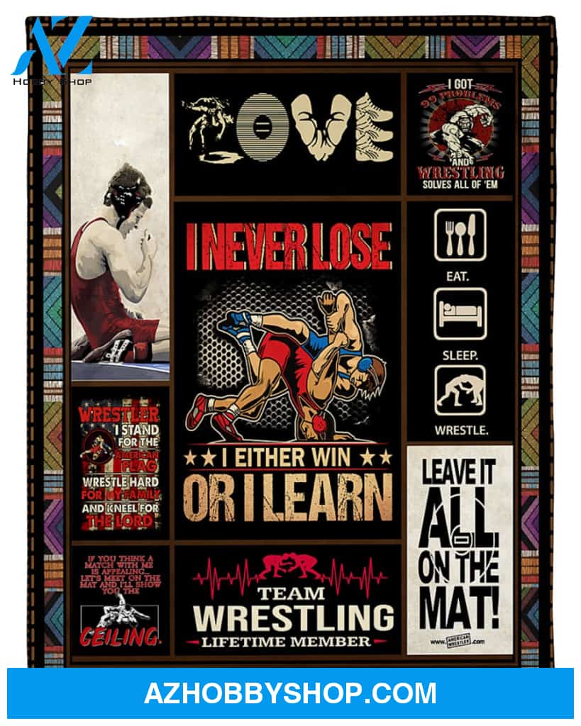 Team Wrestling Lifetime Member Fleece Blanket Home Decor Bedding Couch Sofa Soft And Comfy Cozy Wrestling Lovers Gift, Gift For Friend Family