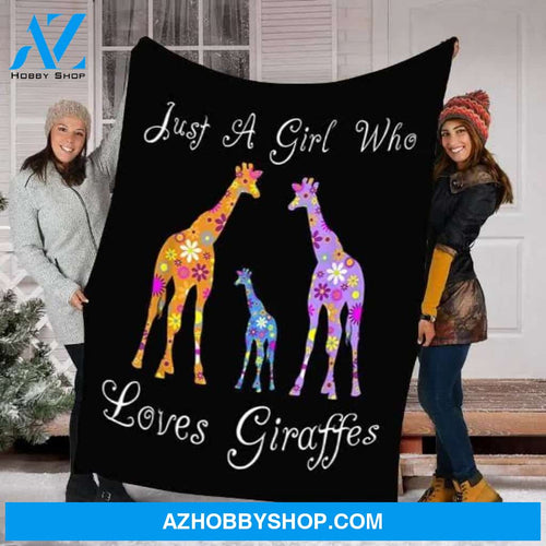 Tee4lives, Custom Blanket Giraffe Blanket - Perfect Gifts For Women & Girls - Fleece Blanket, Medium