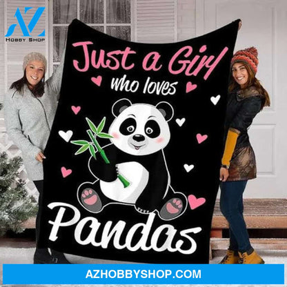 Tee4lives, Custom Blanket Pandas Blanket - Perfect Gifts For Girls - Fleece Blanket, Small